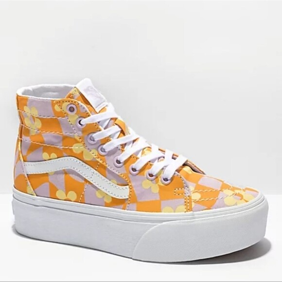 Vans Sk8 Hi-Tapered Stackform Platform Checkerboard Floral Size Men 9/Women 10.5 - Picture 2 of 6